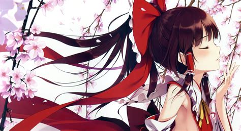 Wallpaper Id 944681 Touhou Hair Ornament Long Hair Cherry Blossom