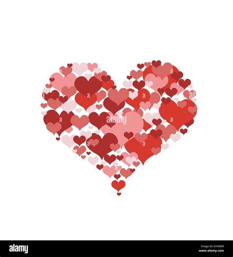 Vector Illustration With Red Love Hearts Stock Vector Image And Art Alamy