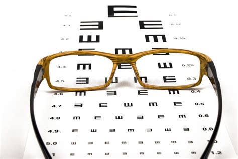 Optometrist Chart And Glasses Stock Image Image Of Spectacles Focus