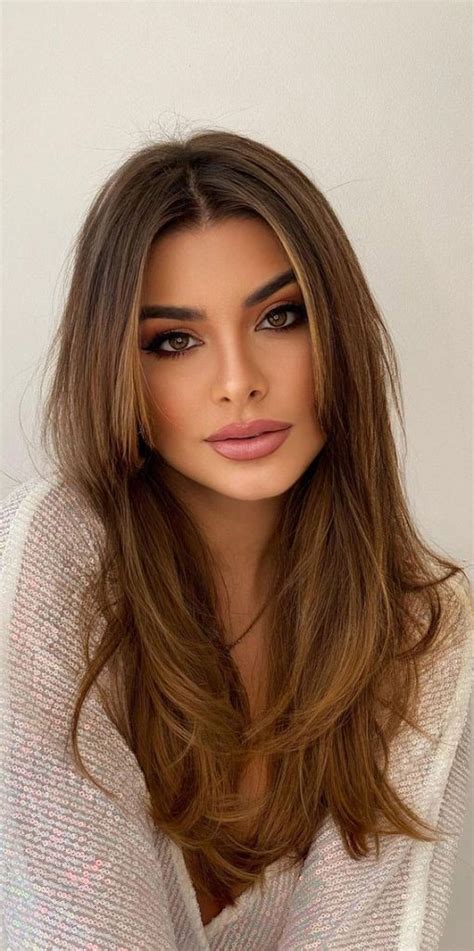 49 Best Shades Of Brown Hair Colour Ideas Toasted Coconut Curtain Bangs