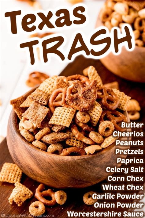 Texas Trash Snack Mix Recipe Kitchen Fun With My 3 Sons