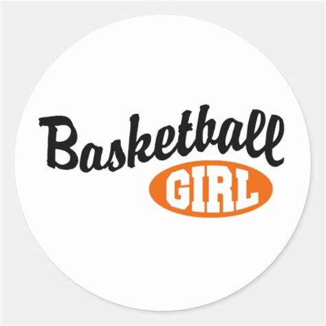 Basketball Girl Classic Round Sticker Zazzle
