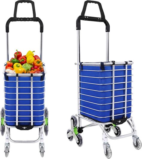 Folding Shopping Cart Grocery Utility Lightweight Stair