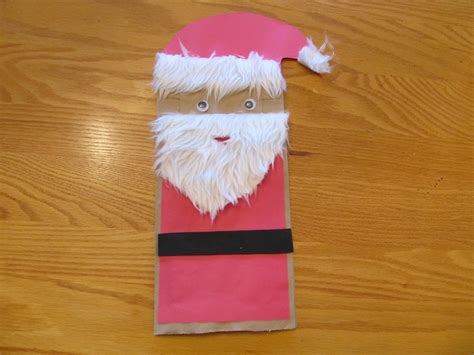 High Park Home Daycare Paper Bag Santa Puppets
