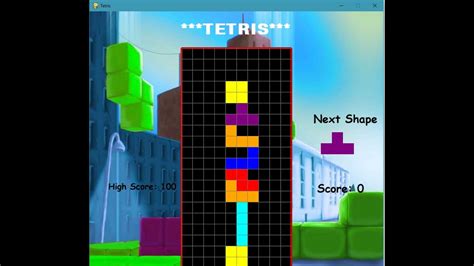 Tetris Game In Python With Source Code Youtube