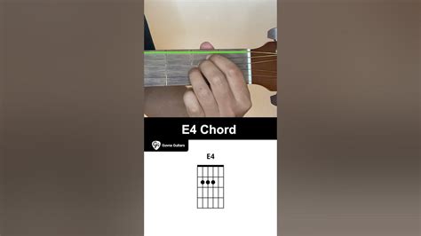 How To Play The E4 Chord On Guitar Guvna Guitars Youtube