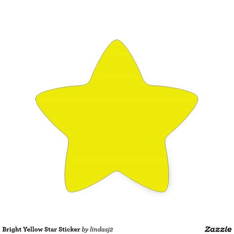 Bright Yellow Star Sticker Zazzle Star Stickers Toddler Art