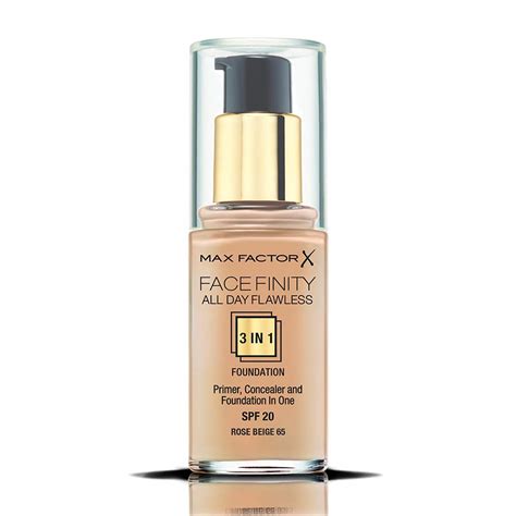 Max Factor Face Finity All Day Flawless Foundation 65 Rose Beige X 3