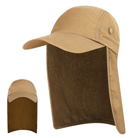 Anself Men Upf 50 Sun Protection Cap Wide Brim Fishing Sun Cap Hat