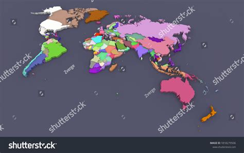 World Map With Multicolor Continent And Modern Vector Image My Xxx Hot Girl
