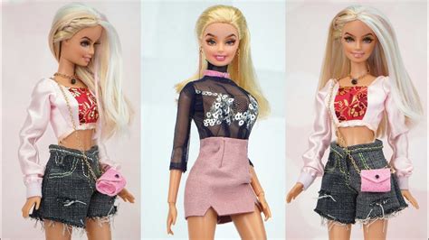 Diy How To Make Amazing Street Style Outfits For Barbie Dolls