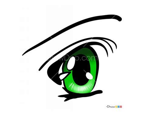 Draw Anime Eyes Green Eye Draw Png Clip Art Library