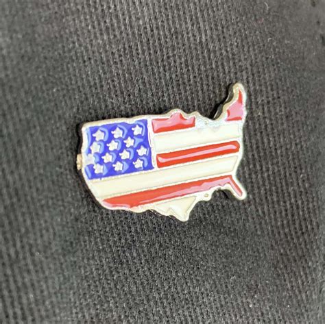 Usa Shaped Flag Lapel Pin Patriot Powered Products
