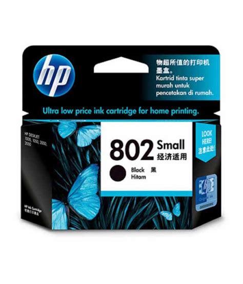 Hp 802 Small Black Ink Cartridge Pack Of 2 Ch561zz Buy Online At