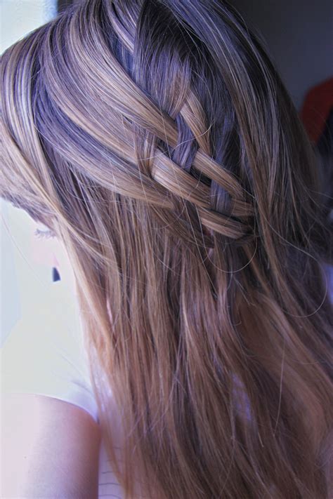 Partial up-do with basket weave. (With images) | Hair ...