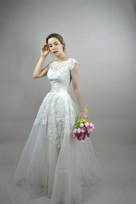 50s Wedding Dress Vintage 1950s Wedding Dress Briella