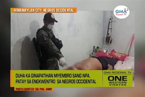 one western visayas duha ka ginapatihan miyembro sang npa patay sa engkwentro one western