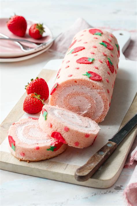 Strawberry Cake Roll Love And Olive Oil