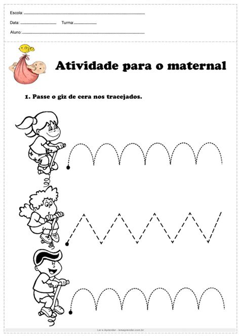 Atividades De Tracejado Para Maternal Para Imprimir Ler E Aprender B F