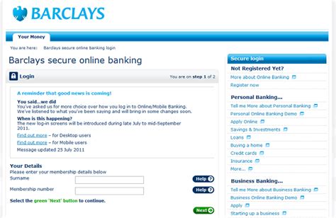 Your details, such as account number, security code, and the last four digits of your social security number. Barclays: Changes To Internet & Mobile Banking Login - Money Watch