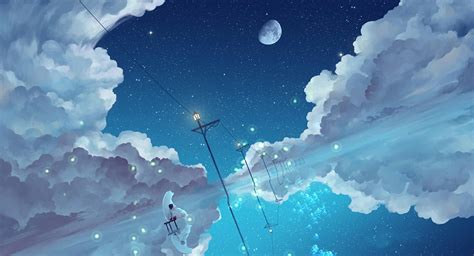 Starry Night Anime Wallpapers Top Free Starry Night Anime Backgrounds WallpaperAccess
