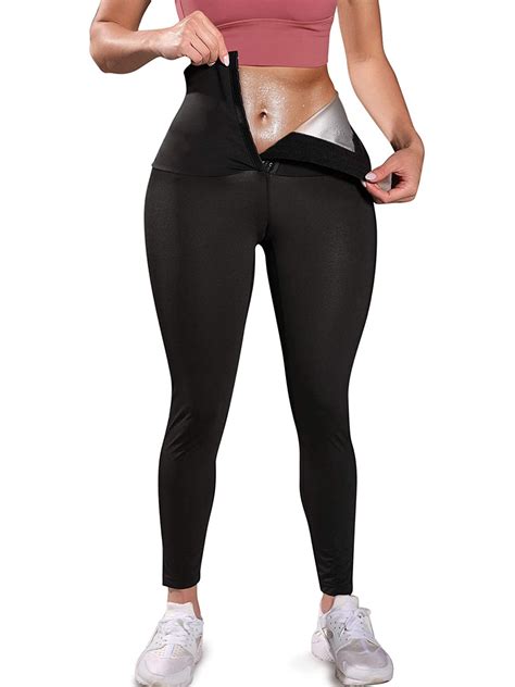 lilvigor sauna leggings for women sweat pants high waist compression slimming hot thermo workout