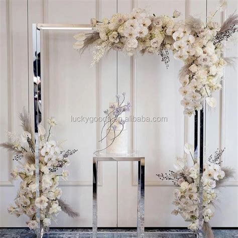 Ldj1074 Custom Made Gold Square Shape Stainless Steel Metal Arch For