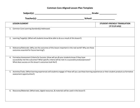 Free Lesson Plan Templates Ms Word And Pdfs Riset