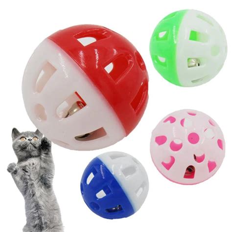 3 Pieceslot Plastic Cat Ball Toys Cute Hollow Cat Playing And