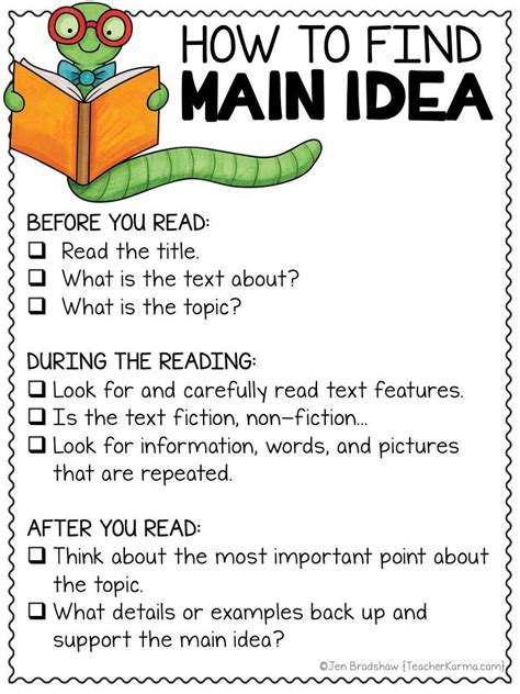 Main Idea And Details Worksheets 3rd Grade