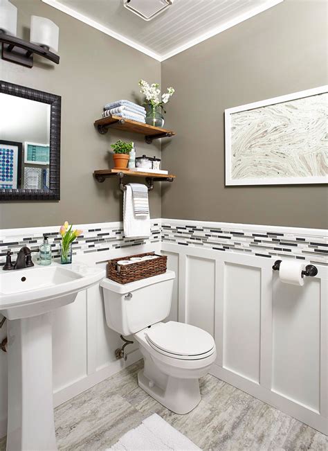 Tubs take up twice the amount of floor space than showers. Clever Ways to Make the Most of Your Half Bath | Small ...