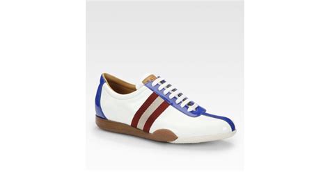 Bally Freenew Patent Leather Sneakers In White For Men Lyst