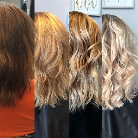 The Process Of Dark To Blonde Before And After Lkhairstudios
