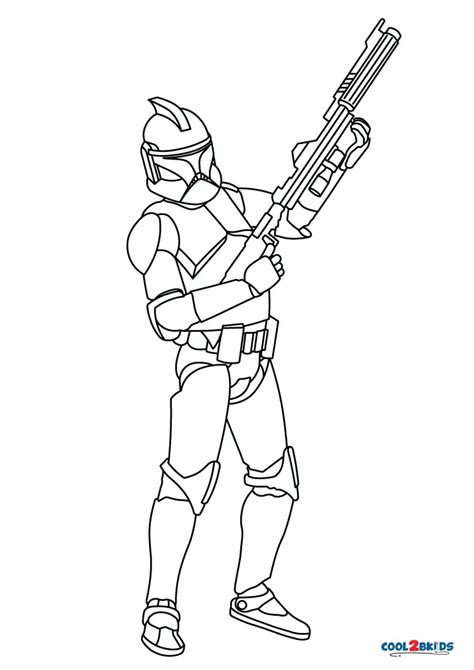 Free Printable Clone Trooper Star Wars Coloring Pages For Kids