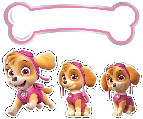 Topo De Bolo Rosa Paw Patrol Party Games Paw Patrol Skye Birthday Paw