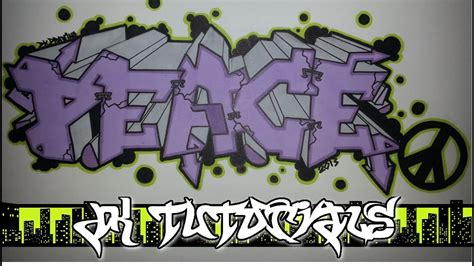 Let's go a little more bold and do a style that is more slangish in style the next two lessons are actually pretty simple. How to draw graffiti letters Peace - Graffiti Tutorial ...