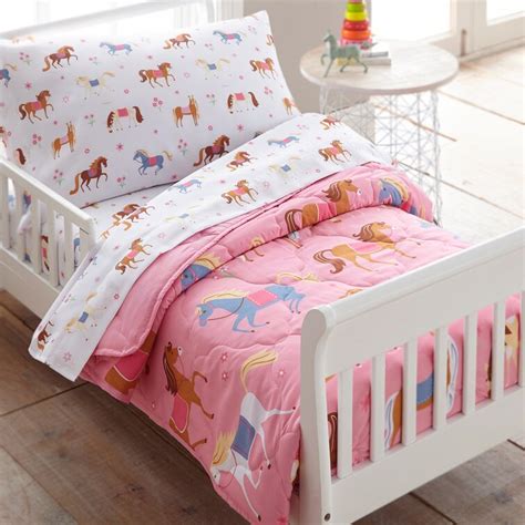 Wildkin Olive Kids Horses 4 Piece Toddler Bedding Set And Reviews Wayfair