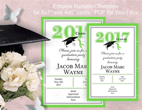 Graduation Party Invitation Template Download Edit Yourself