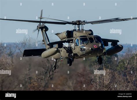 U S Army Uh 60 Blackhawk Helicopter With The Combat Aviation Brigade Hi