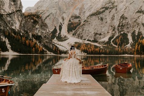 Italian Dolomites Wedding At Lago Di Braies Sunrise Ceremony