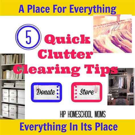 5 Quick Clutter Clearing Tips Hip Homeschool Moms