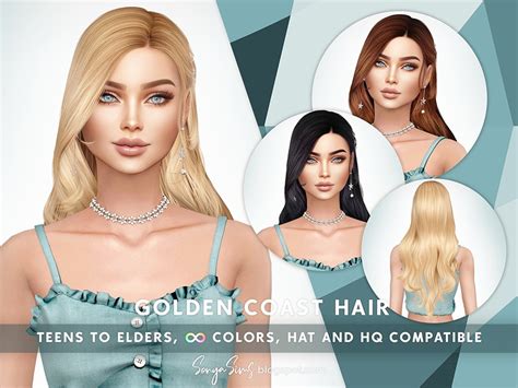 The Sims Resource Sonyasims Golden Coast Hair