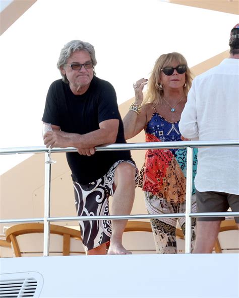 Goldie Hawn And Kurt Russell Kiss While Aboard A Yacht In St Tropez
