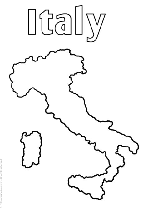 Italy Coloring Sheets For Kids