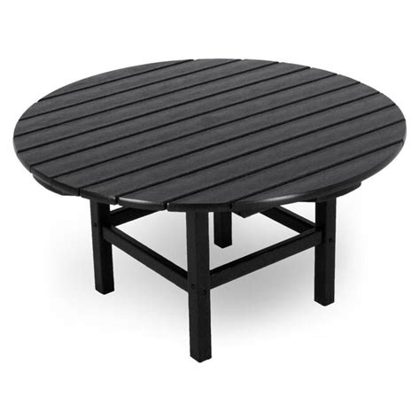 Polywood Round Outdoor Coffee Table 38 In W X 38 In L In The Patio