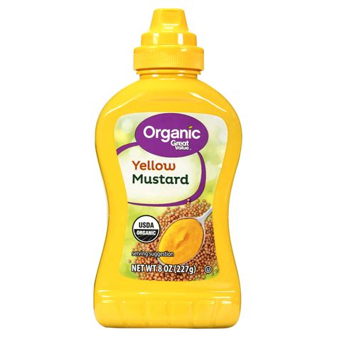 Great Value Organic Yellow Mustard Oz Walmart Com Walmart Com