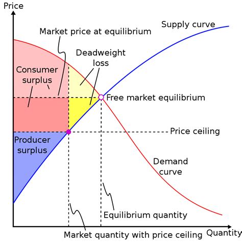 For the measure to be effective, the ceiling price must be below that of the equilibrium price. File:Deadweight-loss-price-ceiling.svg - Wikimedia Commons