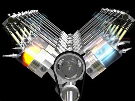 This is an animation of a beta type stirling engine where you put everything in one cylinder. V8 Engine Motion Animation ( 3ds max ) - YouTube
