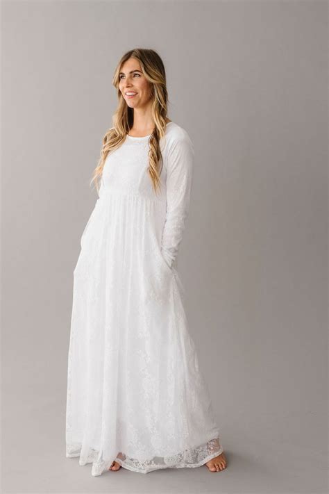 Elaine Lds Temple Dress Temple Dress Modest White Dress