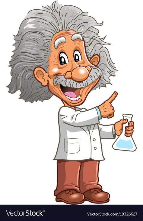 Albert Einstein Professor Genius Scientist Vector Image